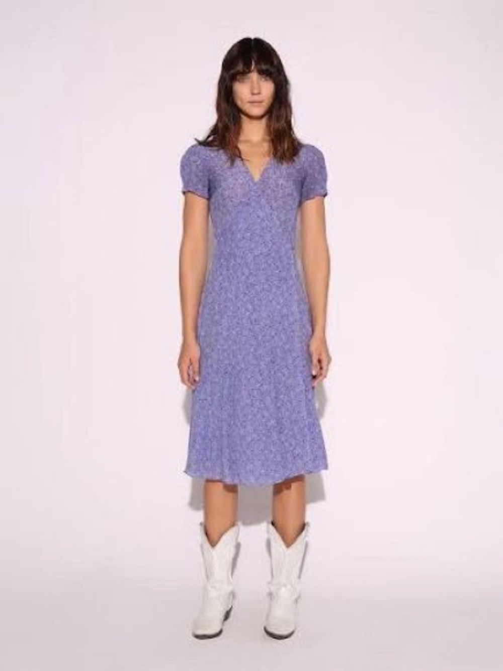 Realisation Par Purple Floral Wrap Dress - The Teale - Size M - Picture 2 of 7
